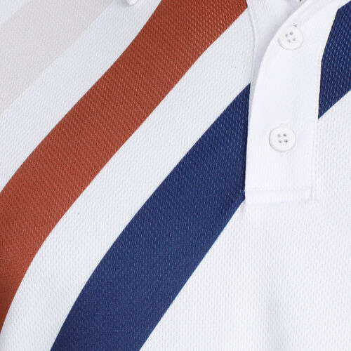 Retro Stripe Tournament Polo